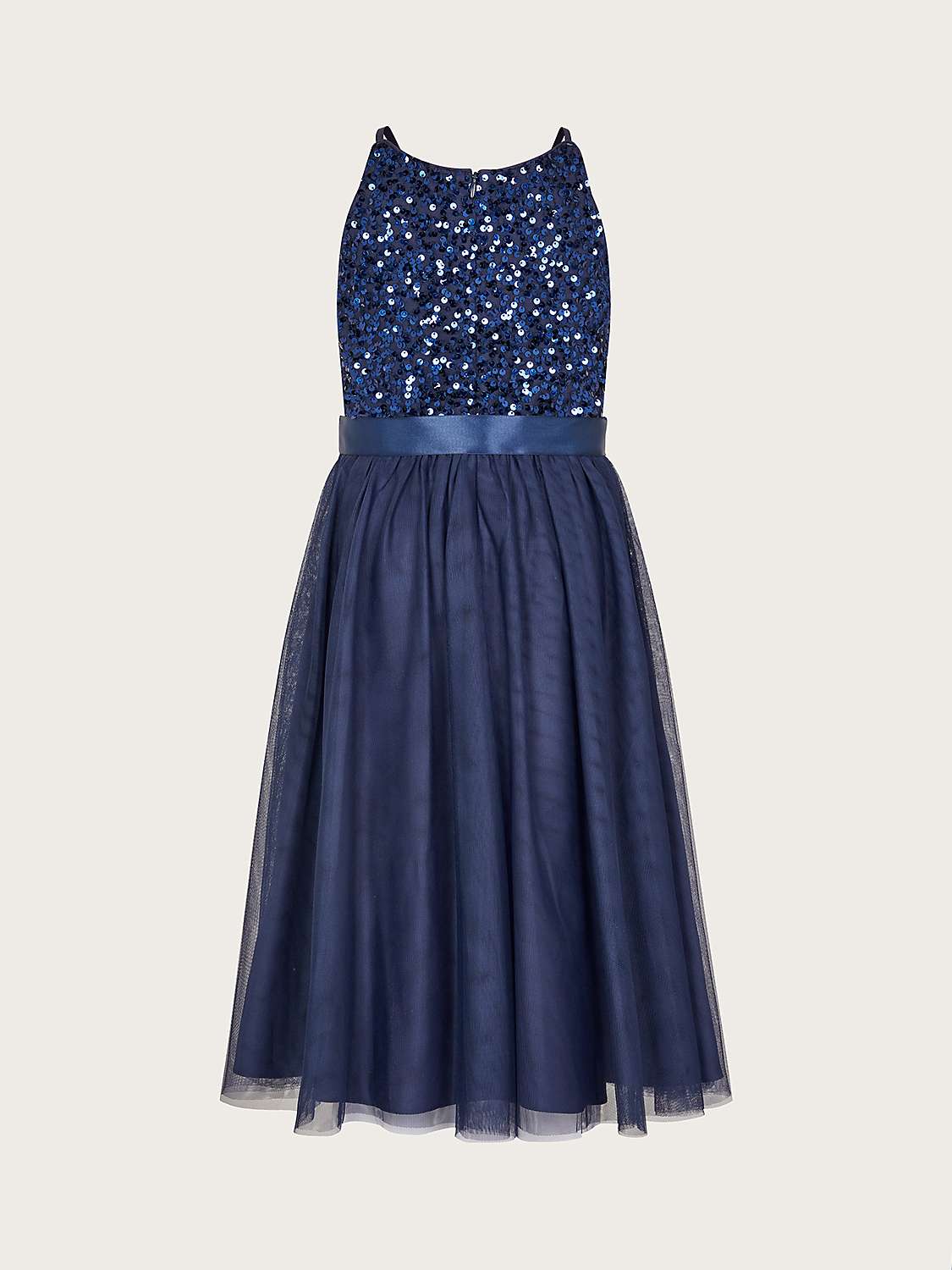 Buy Monsoon Kids' Truth Sequin Occasion Dress, Navy Online at johnlewis.com