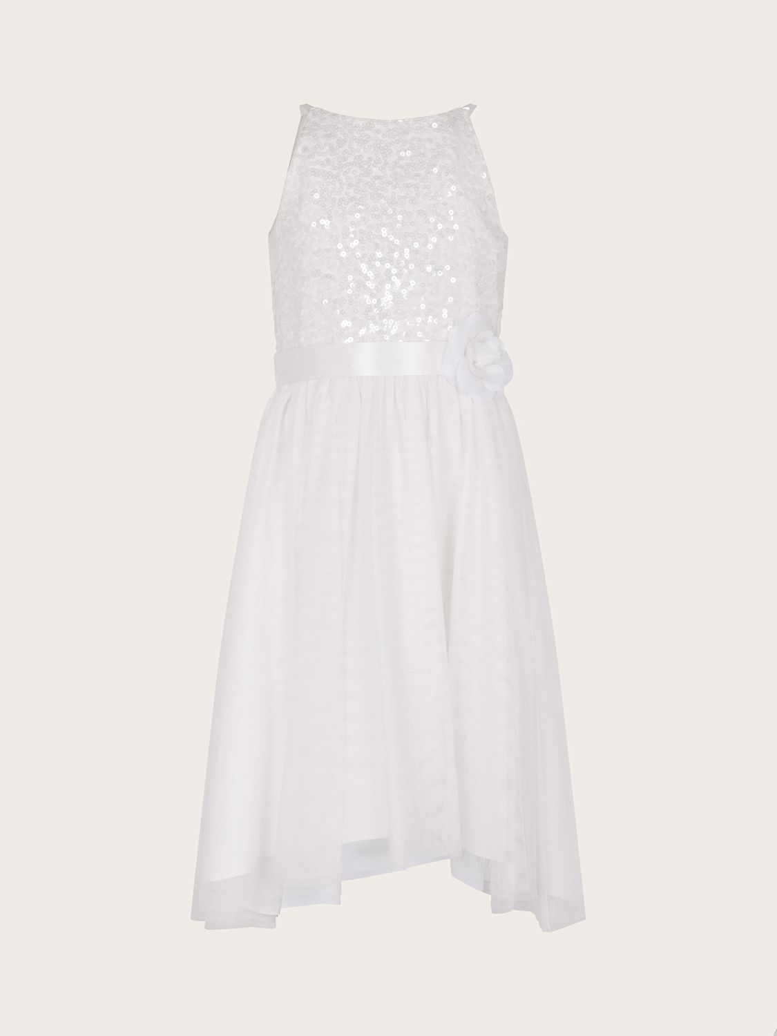 Buy Monsoon Kids' Truth Sequin Bridesmaid Dress, Ivory Online at johnlewis.com