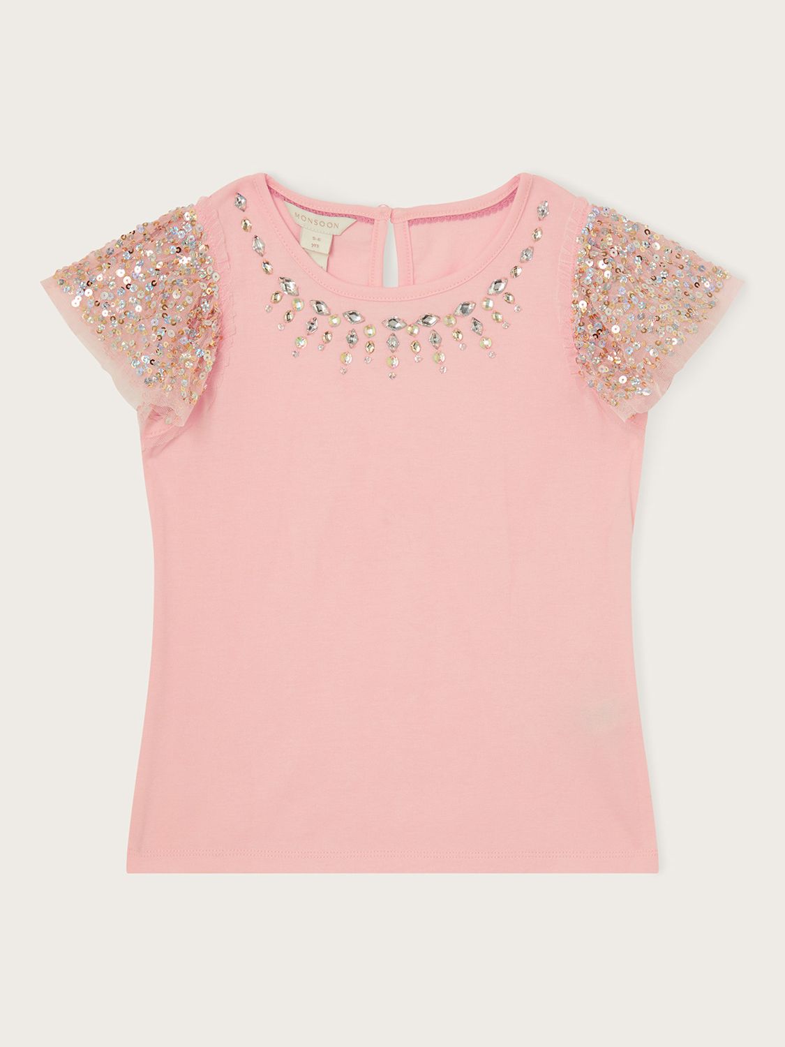 Pale pink store sequin top