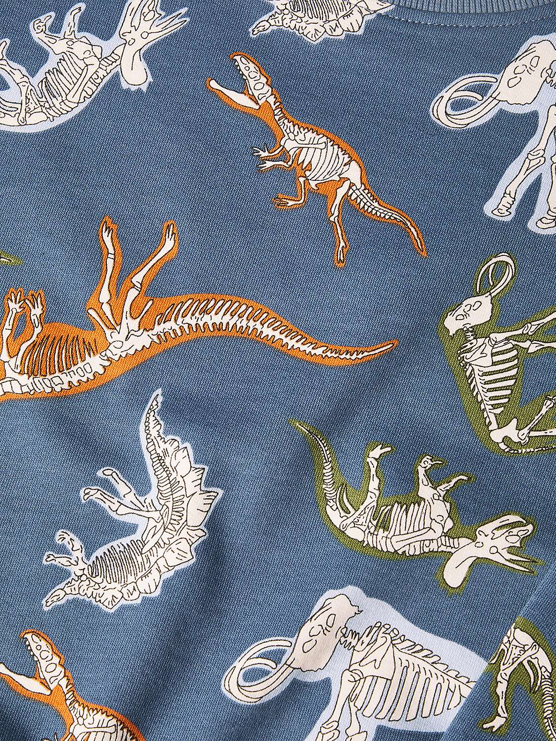 Buy Monsoon Baby Glow in the Dark Dinosaur Print Sweatshirt, Blue Online at johnlewis.com