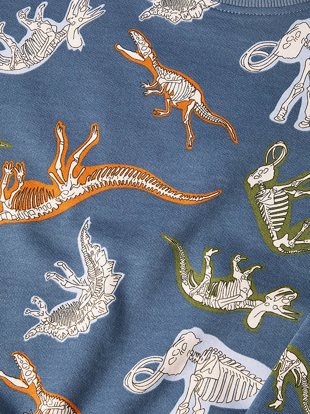 Monsoon Baby Glow in the Dark Dinosaur Print Sweatshirt, Blue