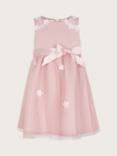 Monsoon Baby Layla 3D Scuba Dress, Pink