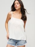Superdry Embroidered Cami Top, Off White