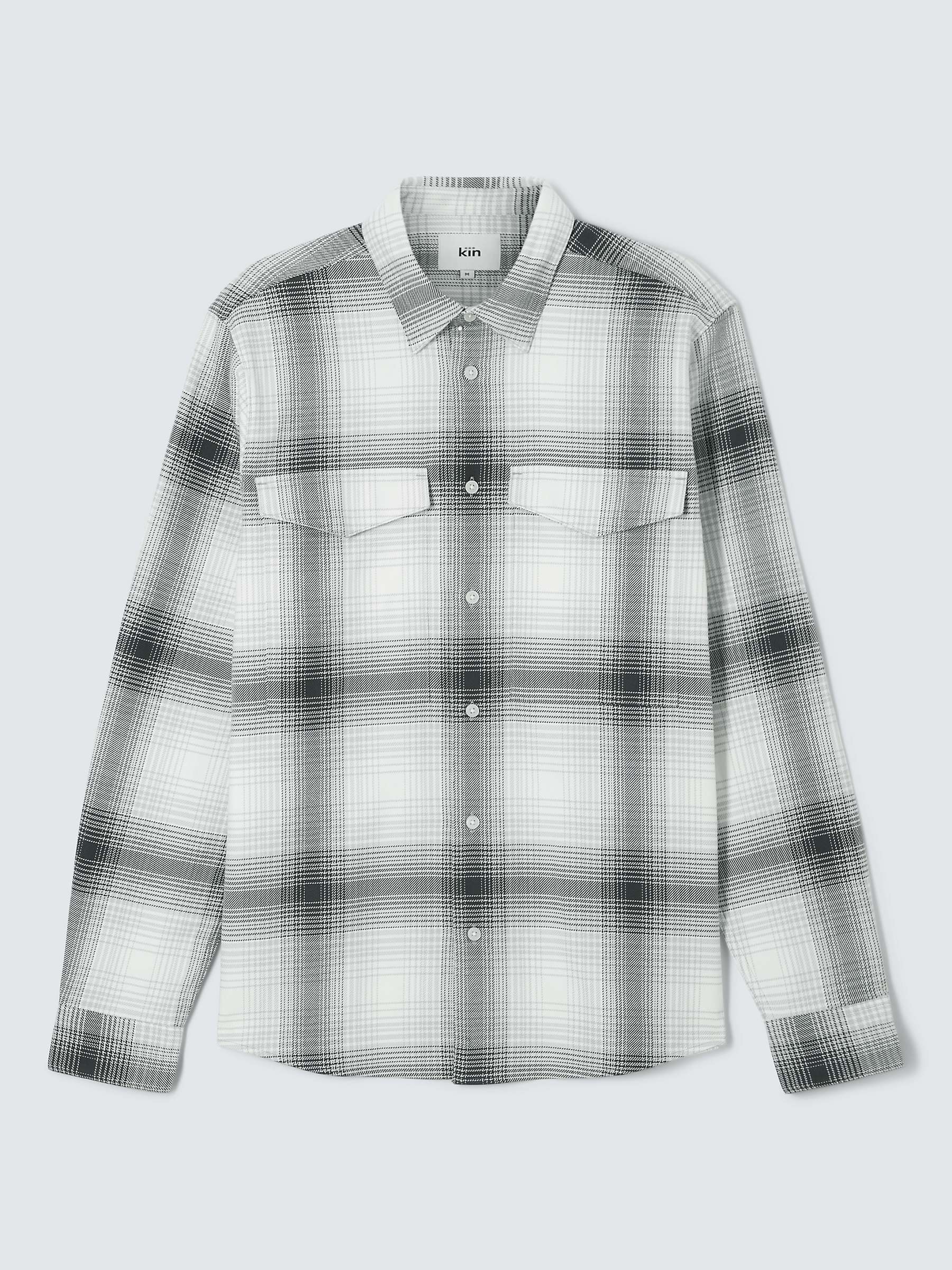 Buy Kin Cotton Check Pocket Overshirt Online at johnlewis.com