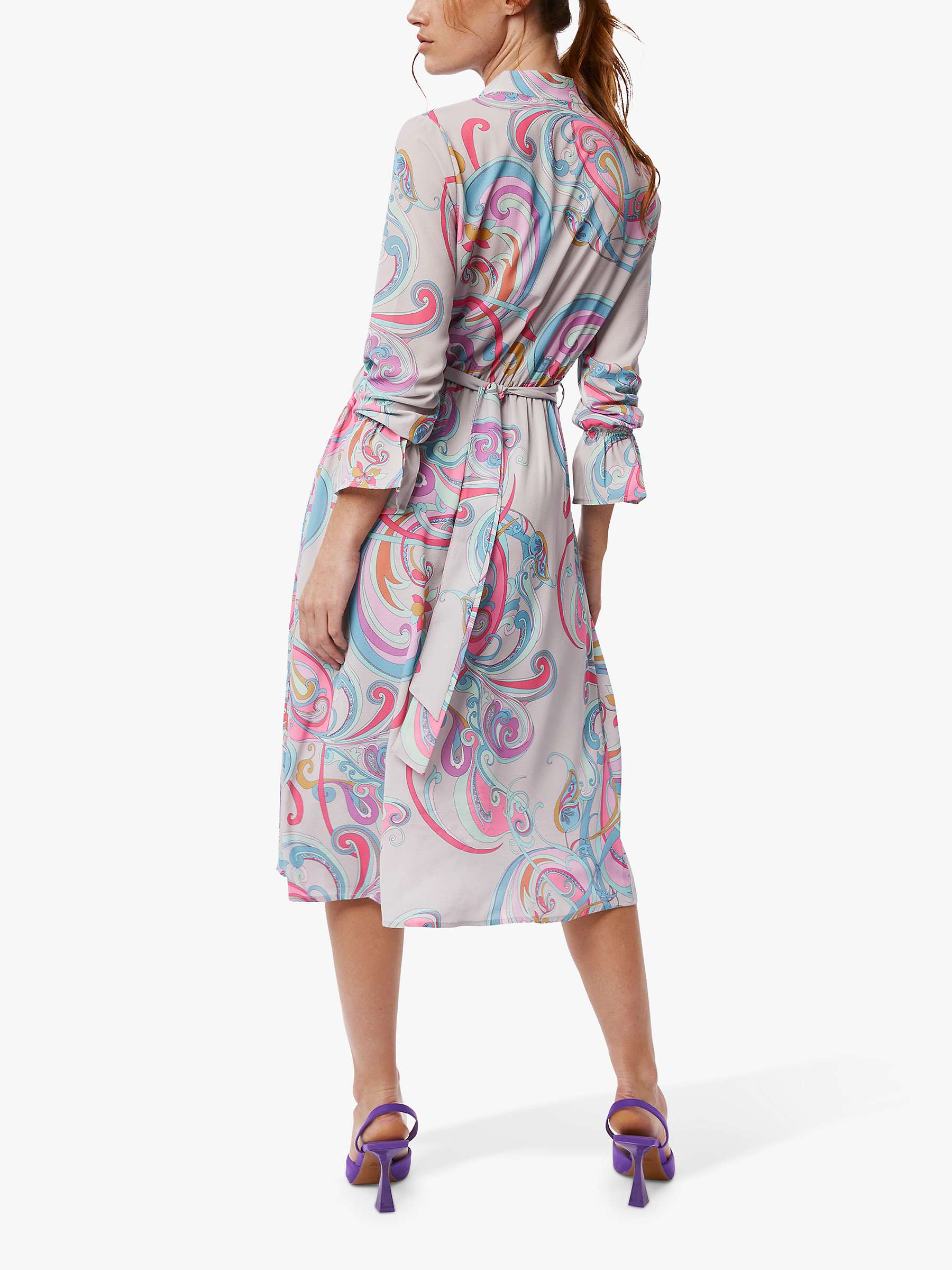 Buy James Lakeland Printed Midi Dress, Grey Multicolour Online at johnlewis.com