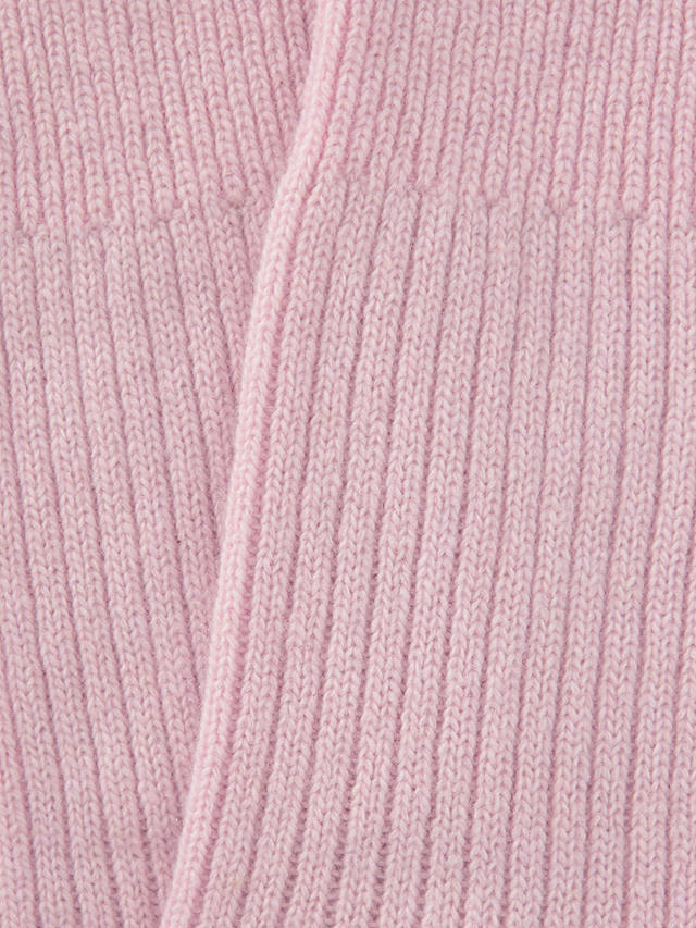 John Lewis Cashmere Rich Bed Socks, Pale Pink