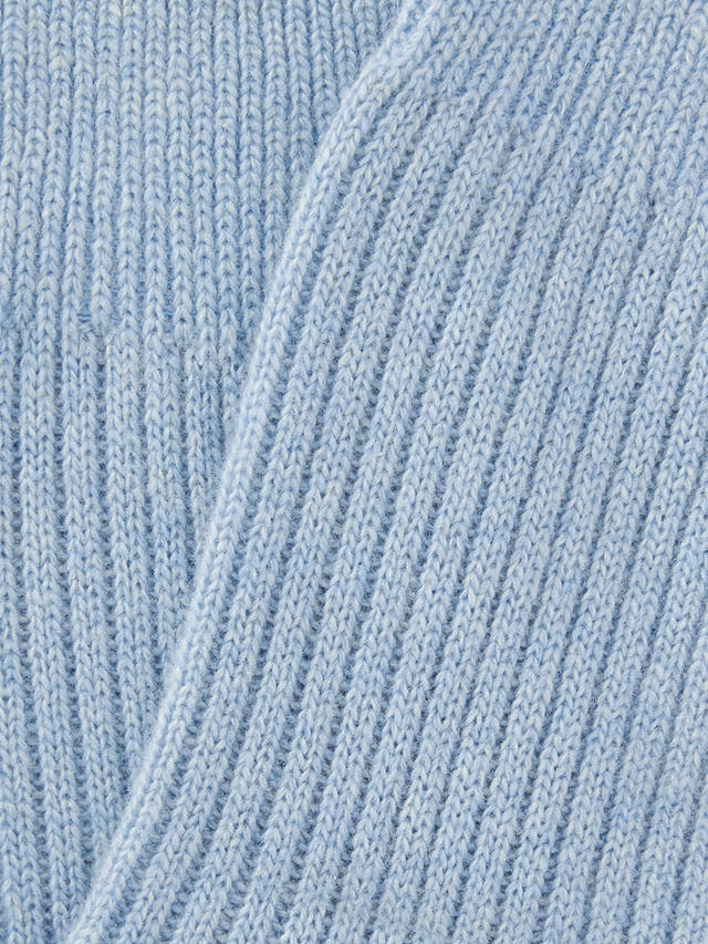 John Lewis Cashmere Rich Bed Socks, Pale Blue