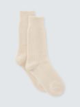 John Lewis Cashmere Rich Bed Socks, Ivory