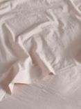 Bedfolk Relaxed Cotton Flat Sheets, Rose