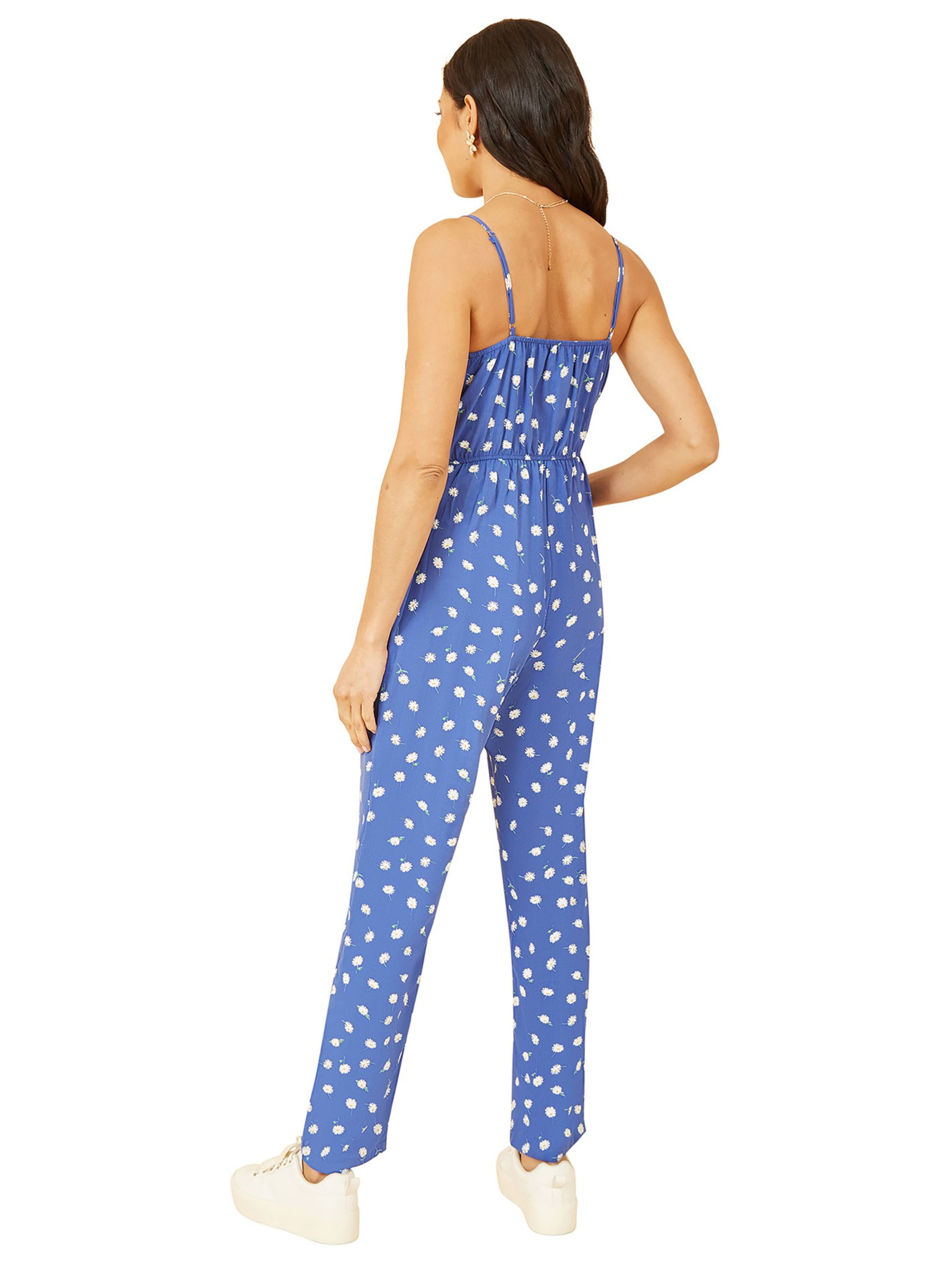 Buy Yumi Daisy Print Strappy Jumpsuit, Blue Online at johnlewis.com