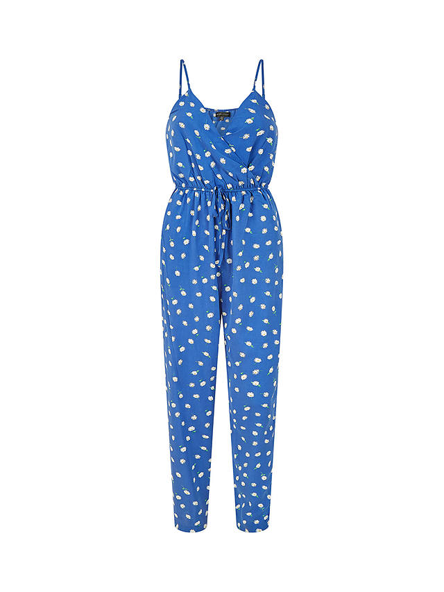 Yumi Daisy Print Strappy Jumpsuit, Blue