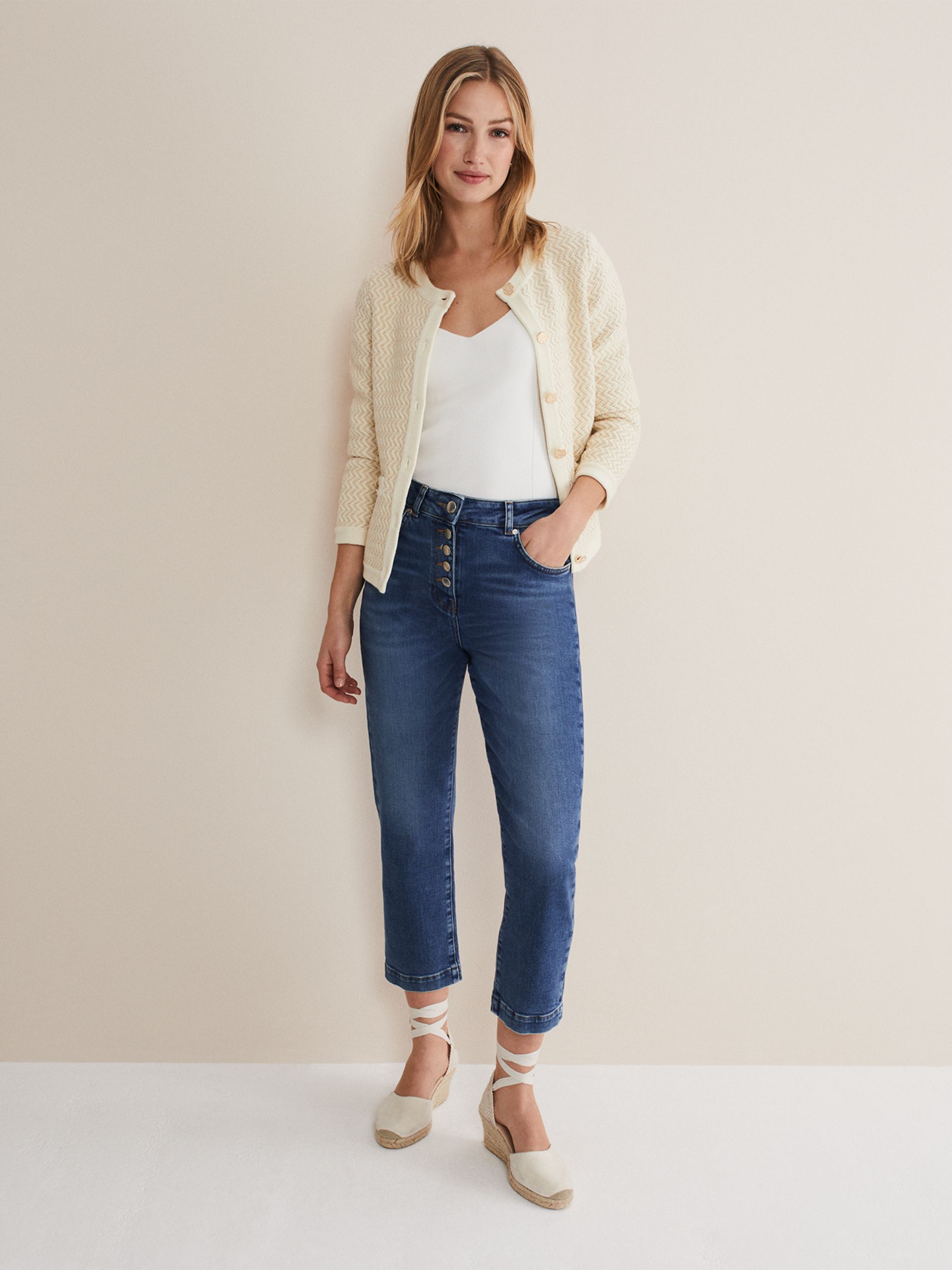 Phase Eight Cove Textured Jacket, Neutral at John Lewis & Partners