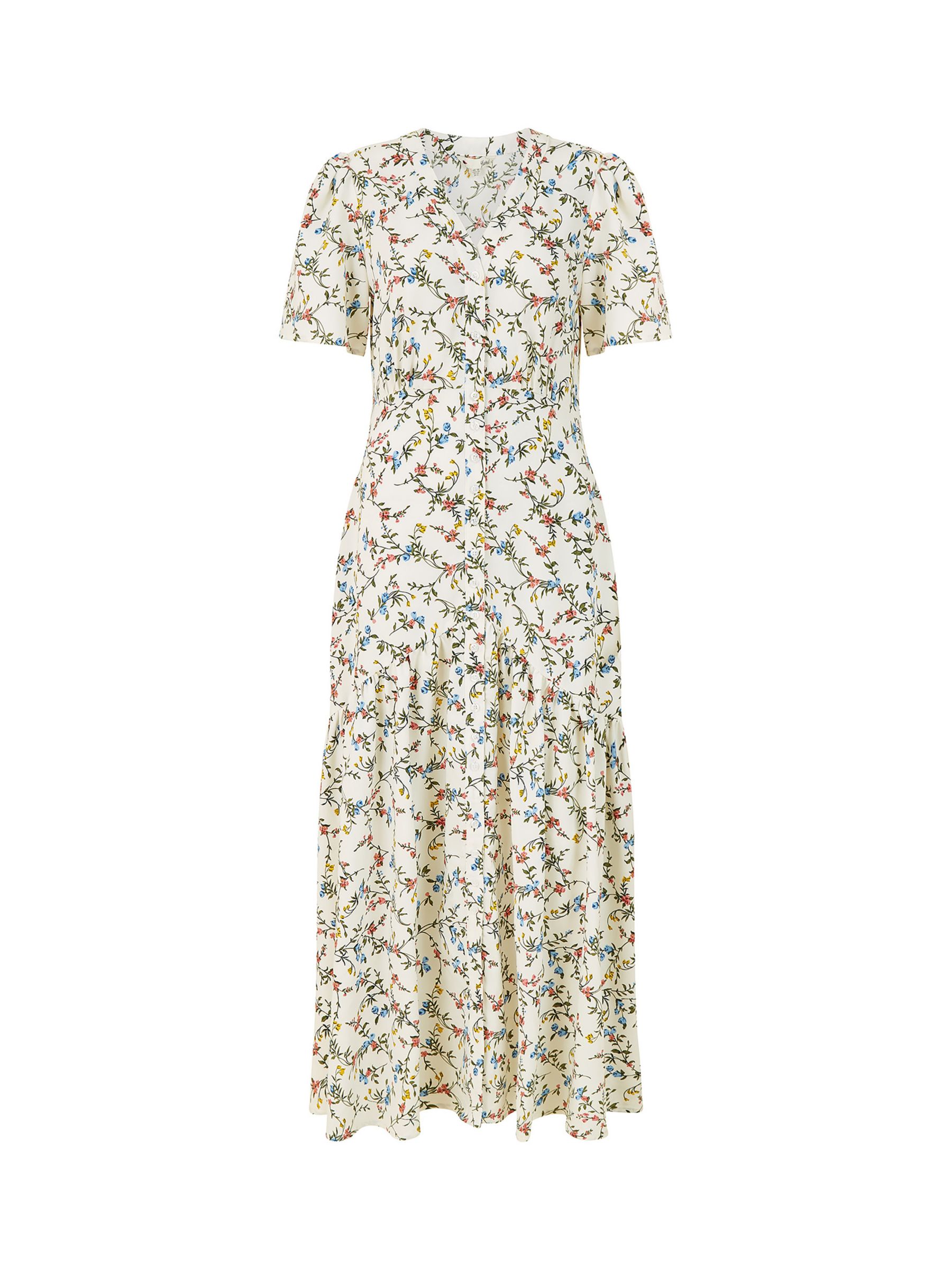 Yumi Botanical Maxi Dress, White at John Lewis & Partners