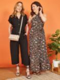 Yumi Batik Floral Maxi Dress, Black