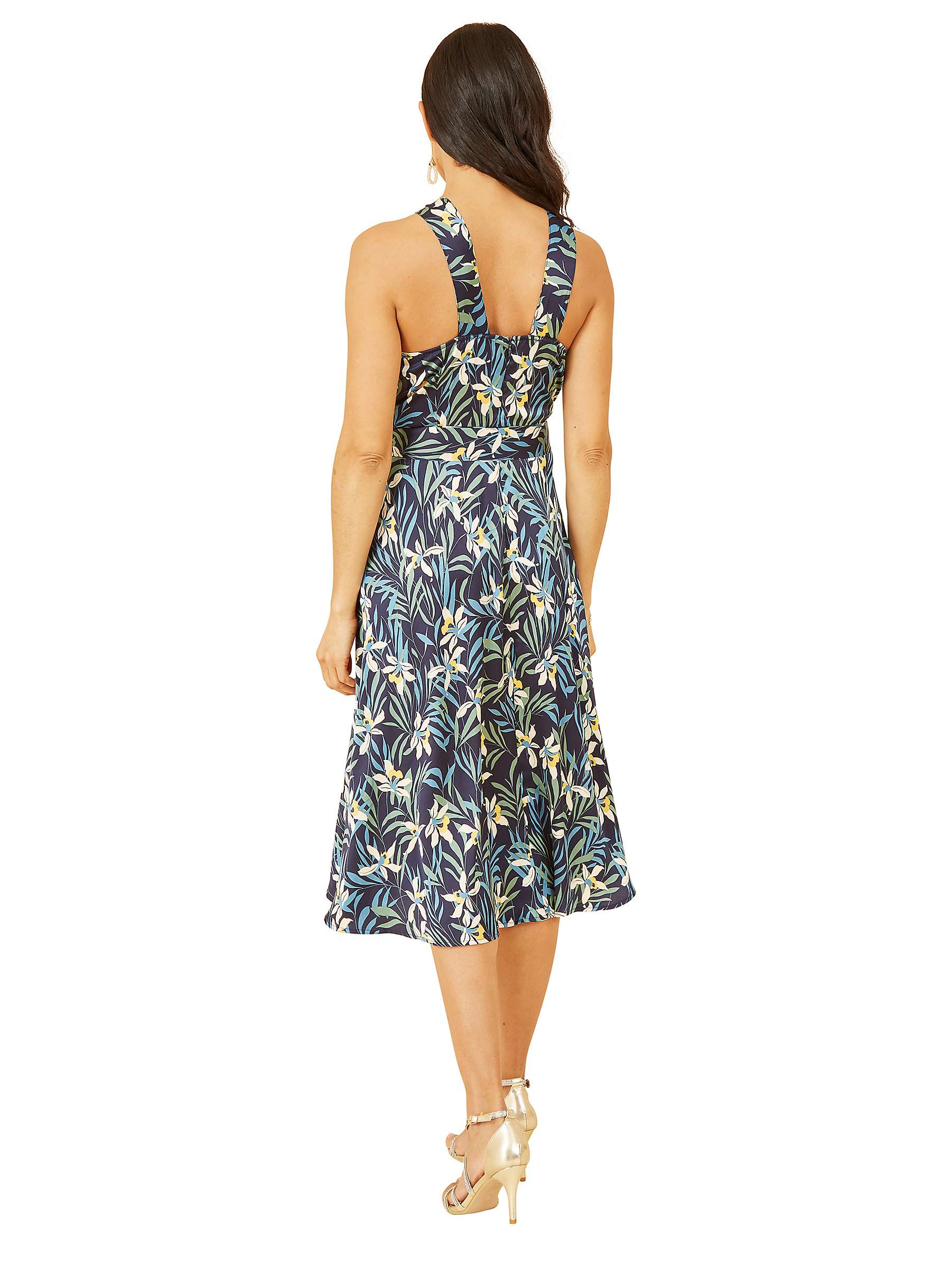 Buy Yumi Tropical Print Midi Dress, Navy Online at johnlewis.com