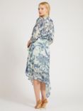 GUESS Ensley Three Quarter Length Sleeve Floral Wrap Dress