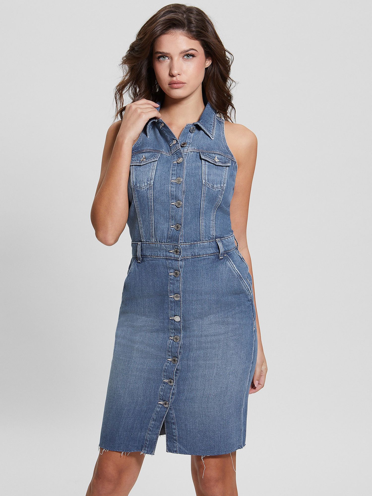 Guess denim discount dress womens