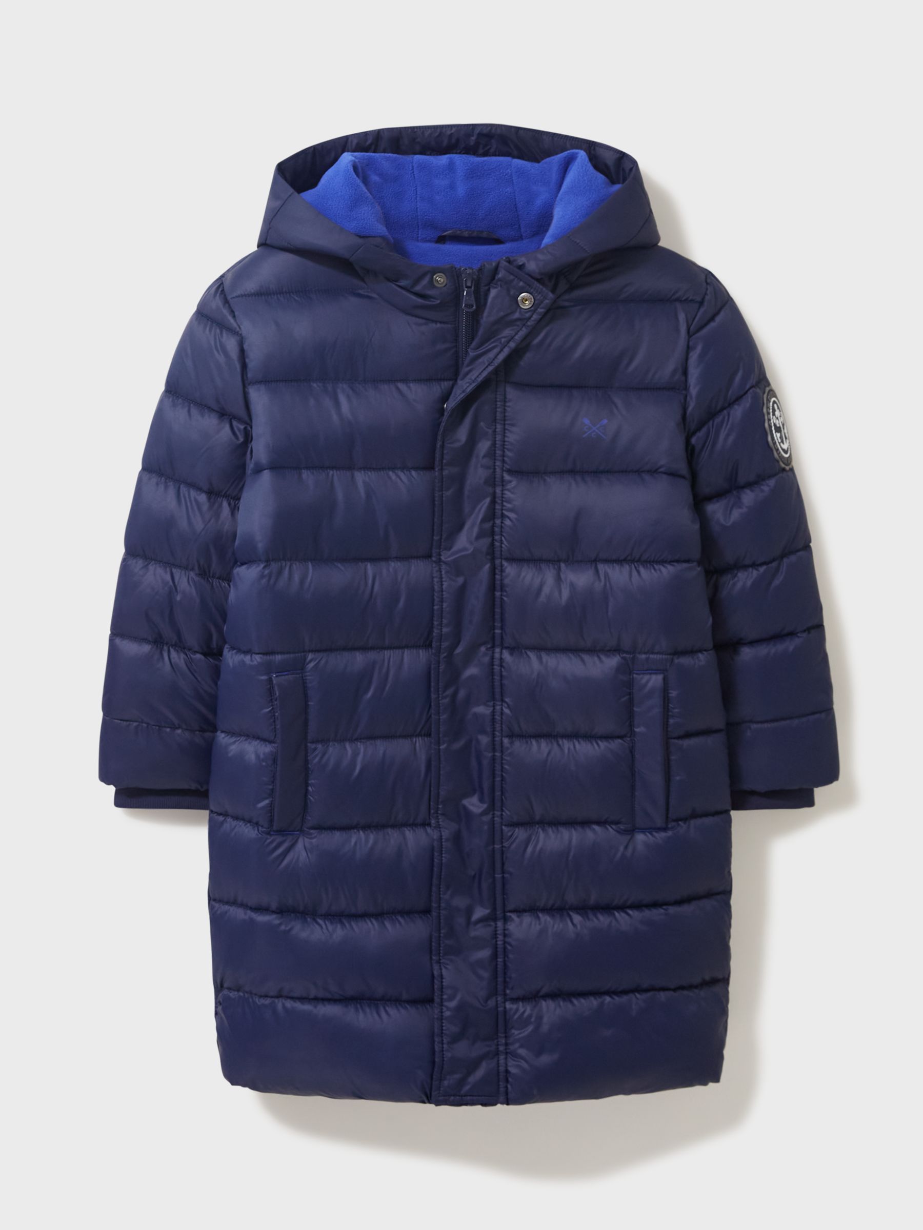 Crew Clothing Padded Jacket, Navy at John Lewis & Partners