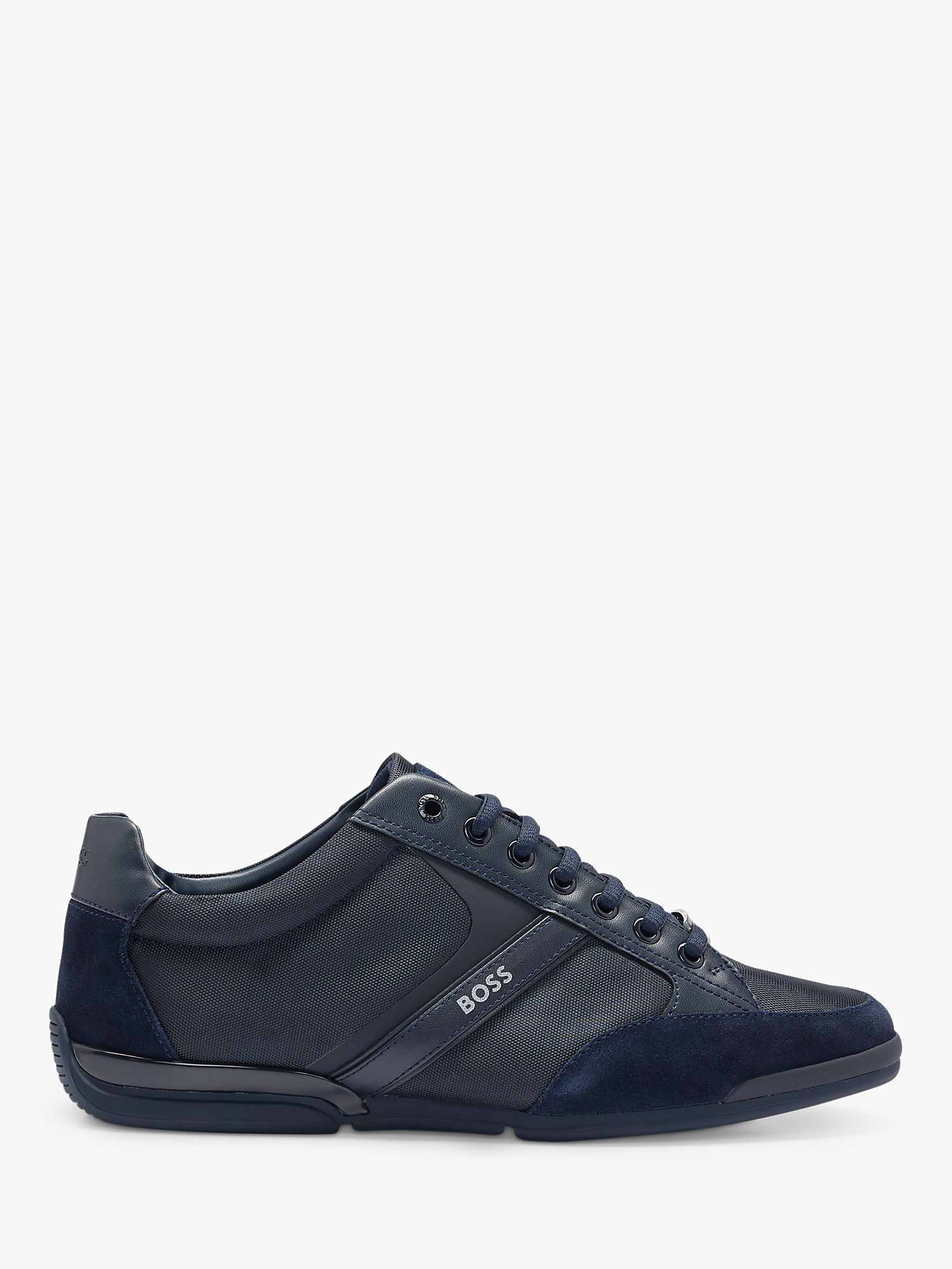 Buy HUGO BOSS Saturn 401 Lace Up Trainers, Dark Blue Online at johnlewis.com