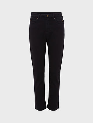 Hobbs Iva Straight Cut Cropped Jeans, Black