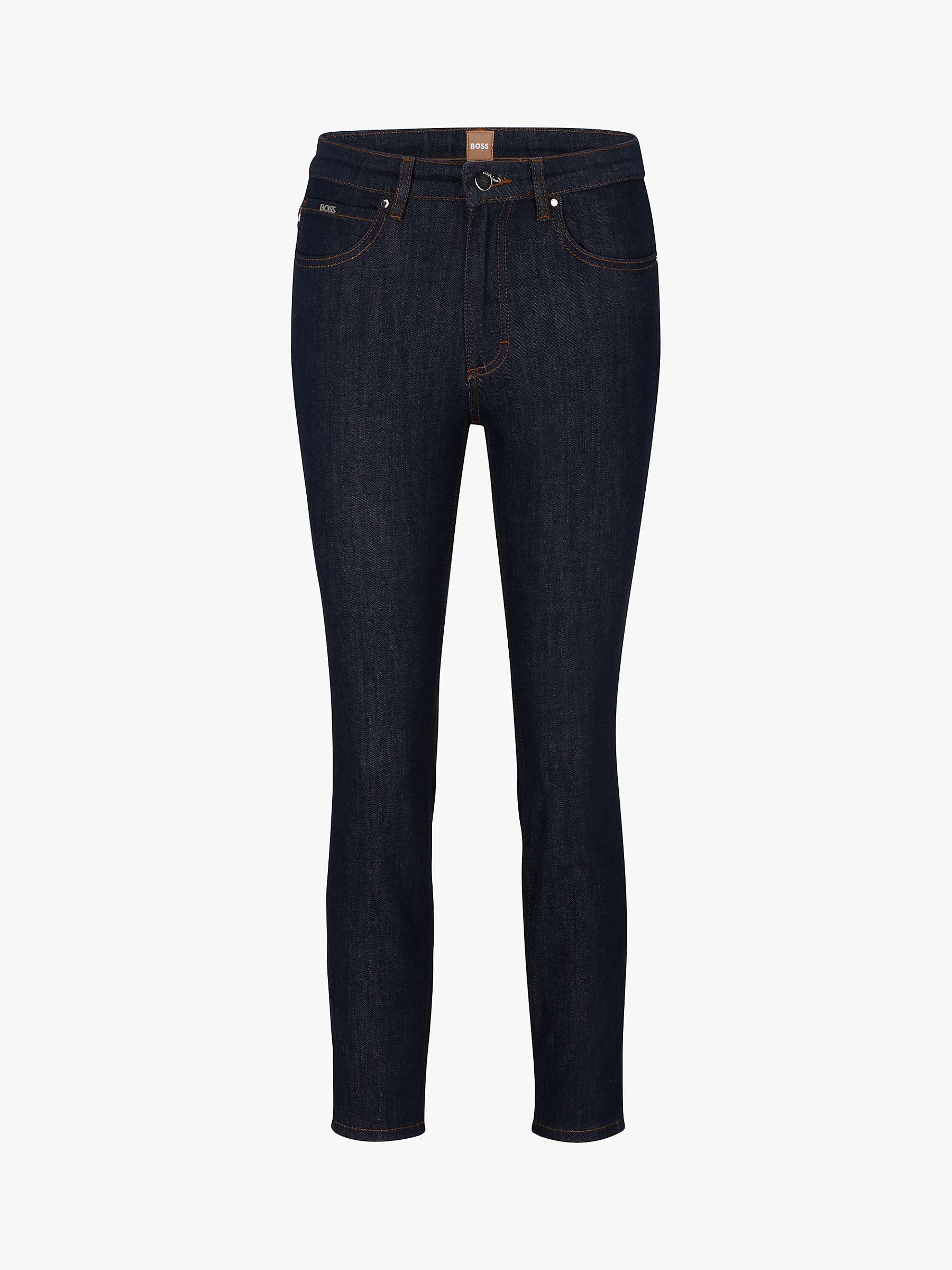 Buy HUGO BOSS Jackie Slim Leg Jeans, Open Blue Online at johnlewis.com