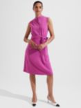 Hobbs Shona Plain Sleeveless Dress, Violet Pink, Violet Pink