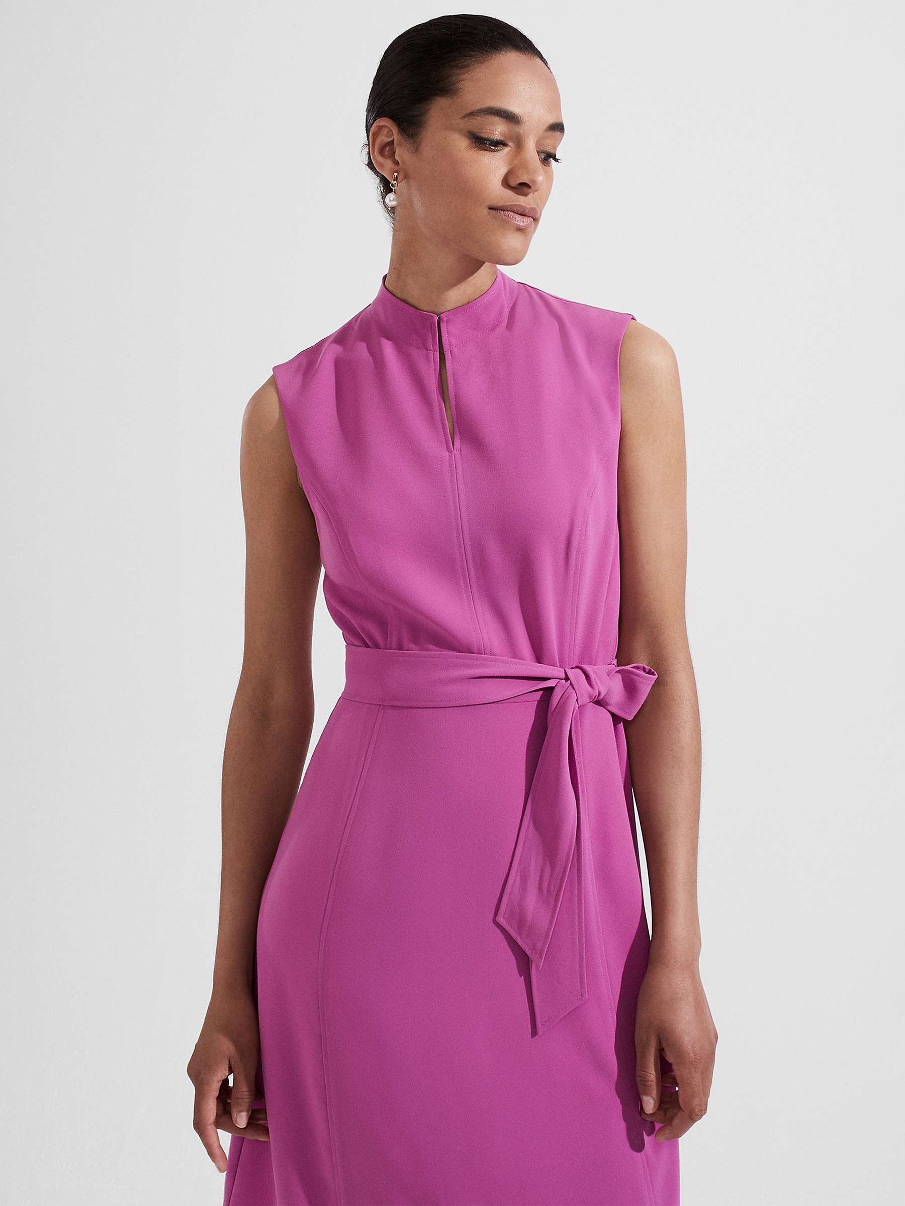 Buy Hobbs Shona Plain Sleeveless Dress, Violet Pink Online at johnlewis.com