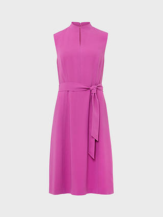 Hobbs Shona Plain Sleeveless Dress, Violet Pink