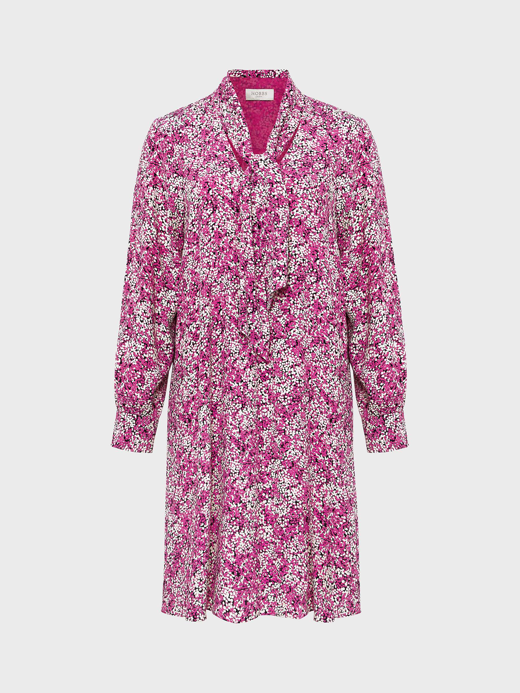 Buy Hobbs Monroe Abstract Print Mini Dress, Pink/Multi Online at johnlewis.com