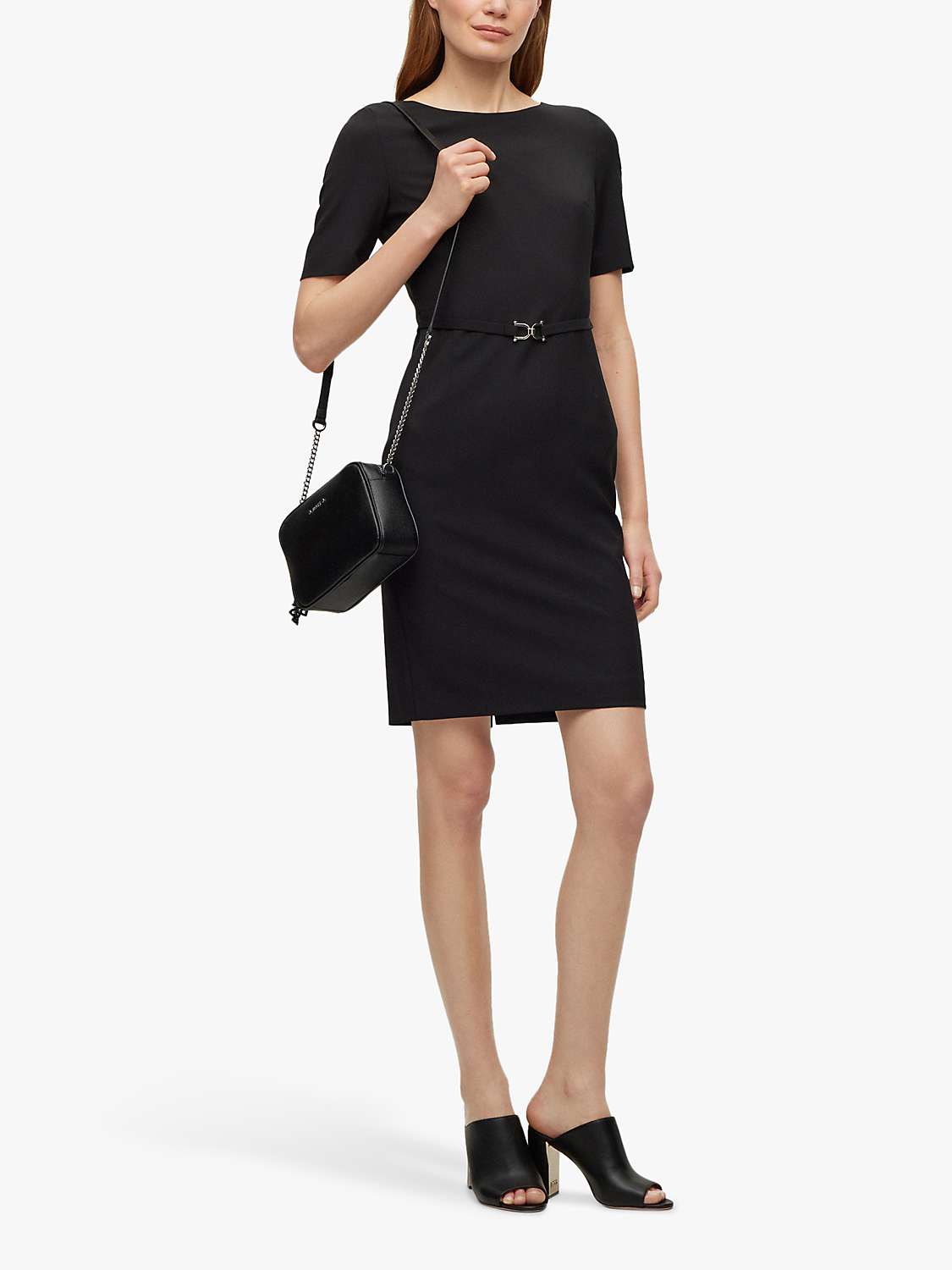 Buy HUGO BOSS Daleah Pencil Mini Dress, Black Online at johnlewis.com