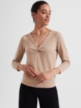 Hobbs Marianna Twist Neck Jumper, Camel