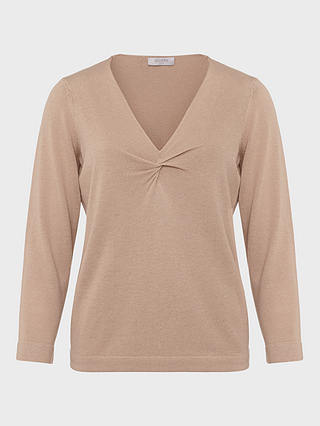 Hobbs Marianna Twist Neck Jumper, Camel