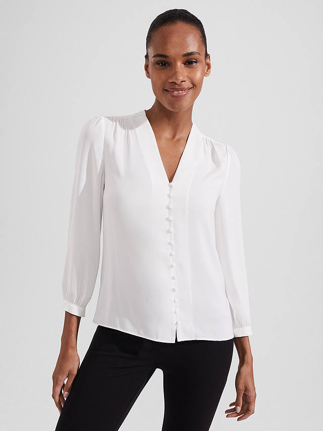 Hobbs Magnolia Blouse, Ivory