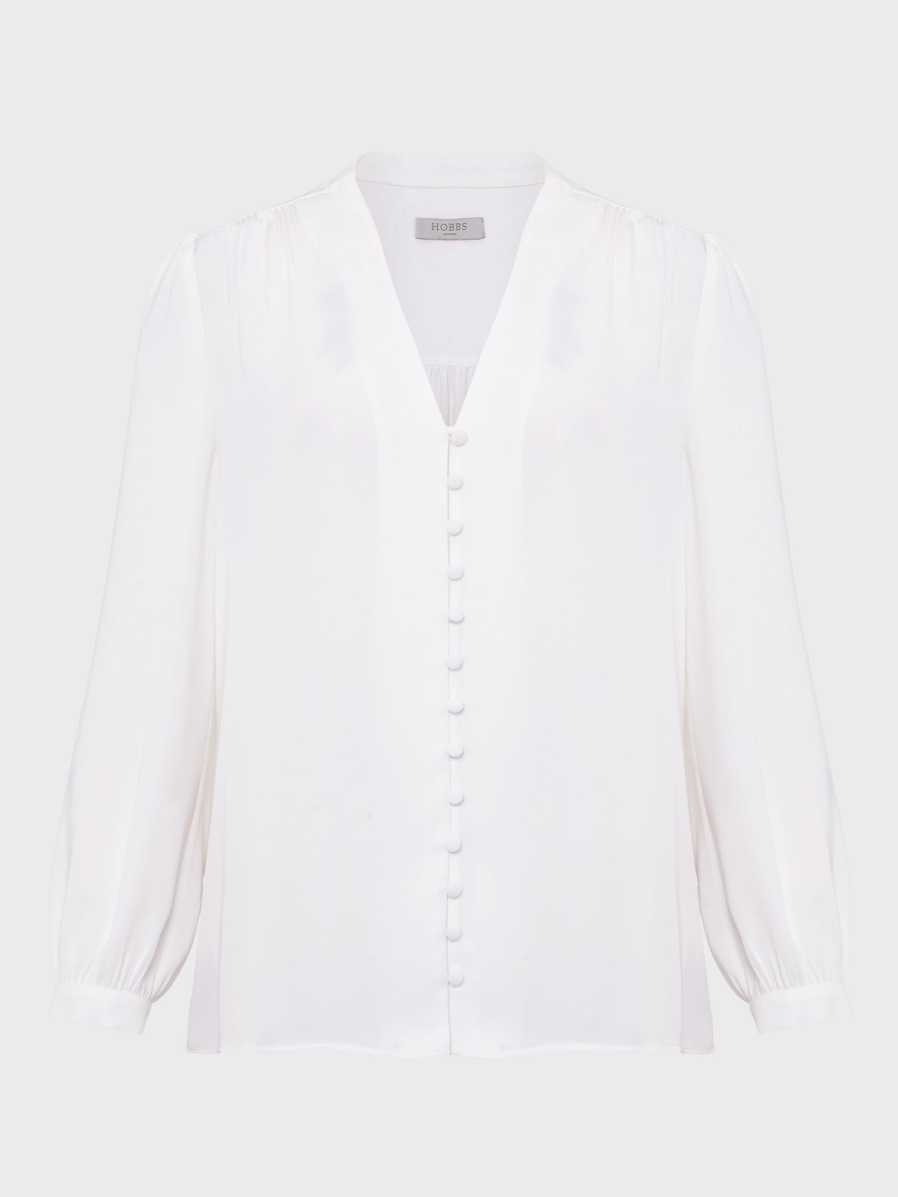 Hobbs Magnolia Blouse, Ivory at John Lewis & Partners