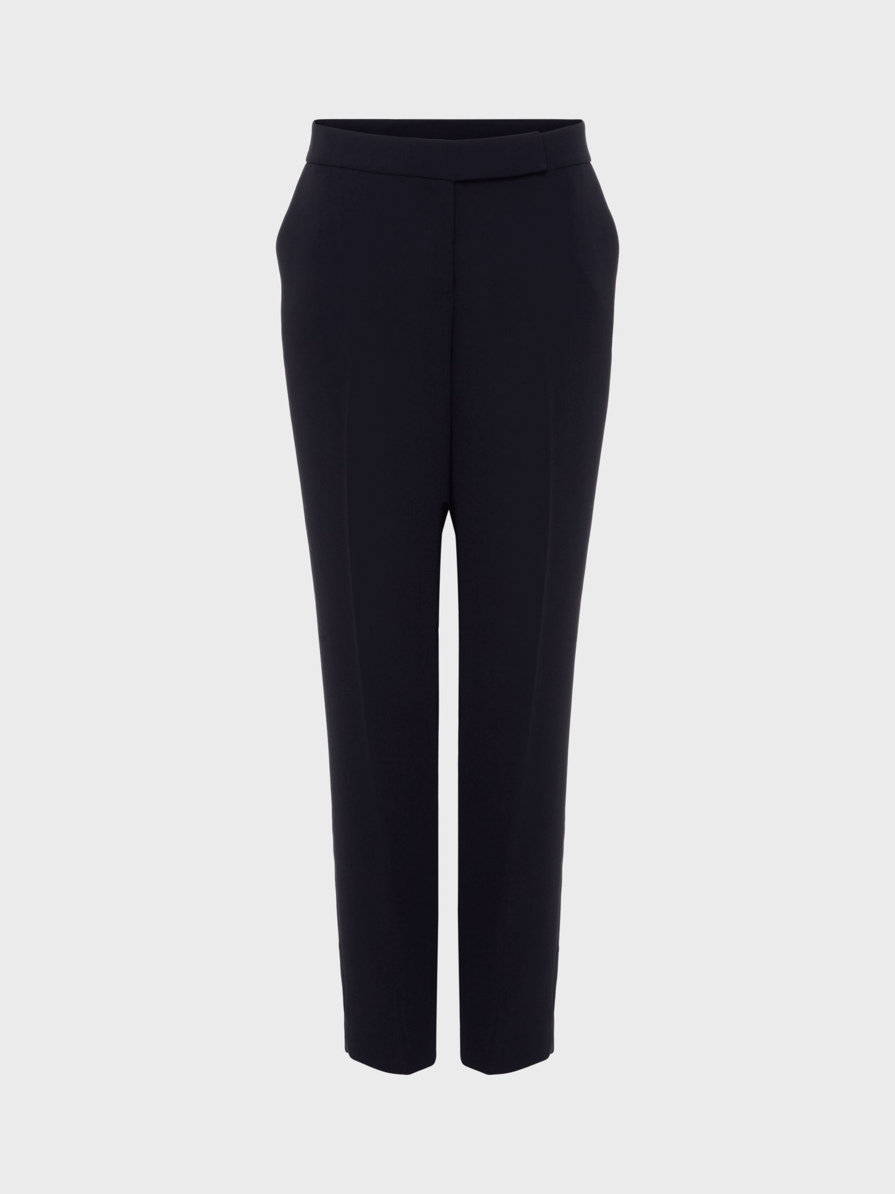 Hobbs Stevie Plain Tailored Tapered Trousers, Navy at John Lewis & Partners