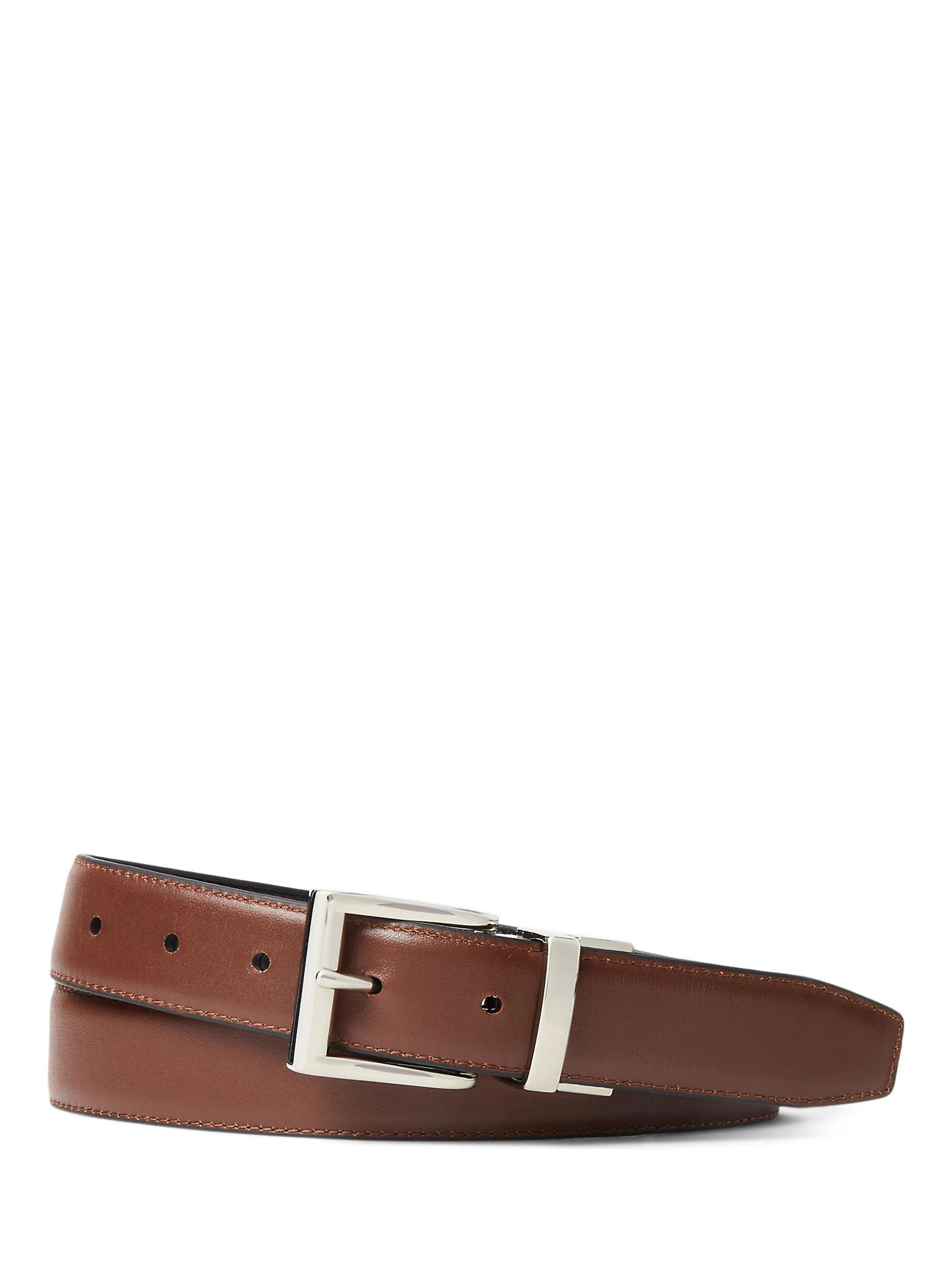 Buy Polo Ralph Lauren Leather Reversible Belt, Black/Brown Online at johnlewis.com