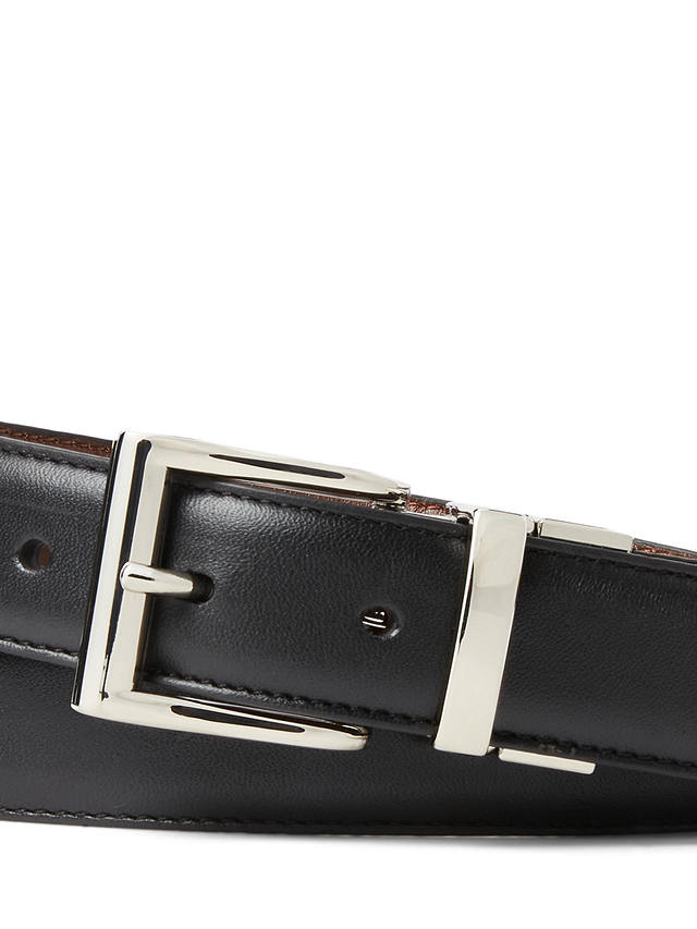 Polo Ralph Lauren Leather Reversible Belt, Black/Brown