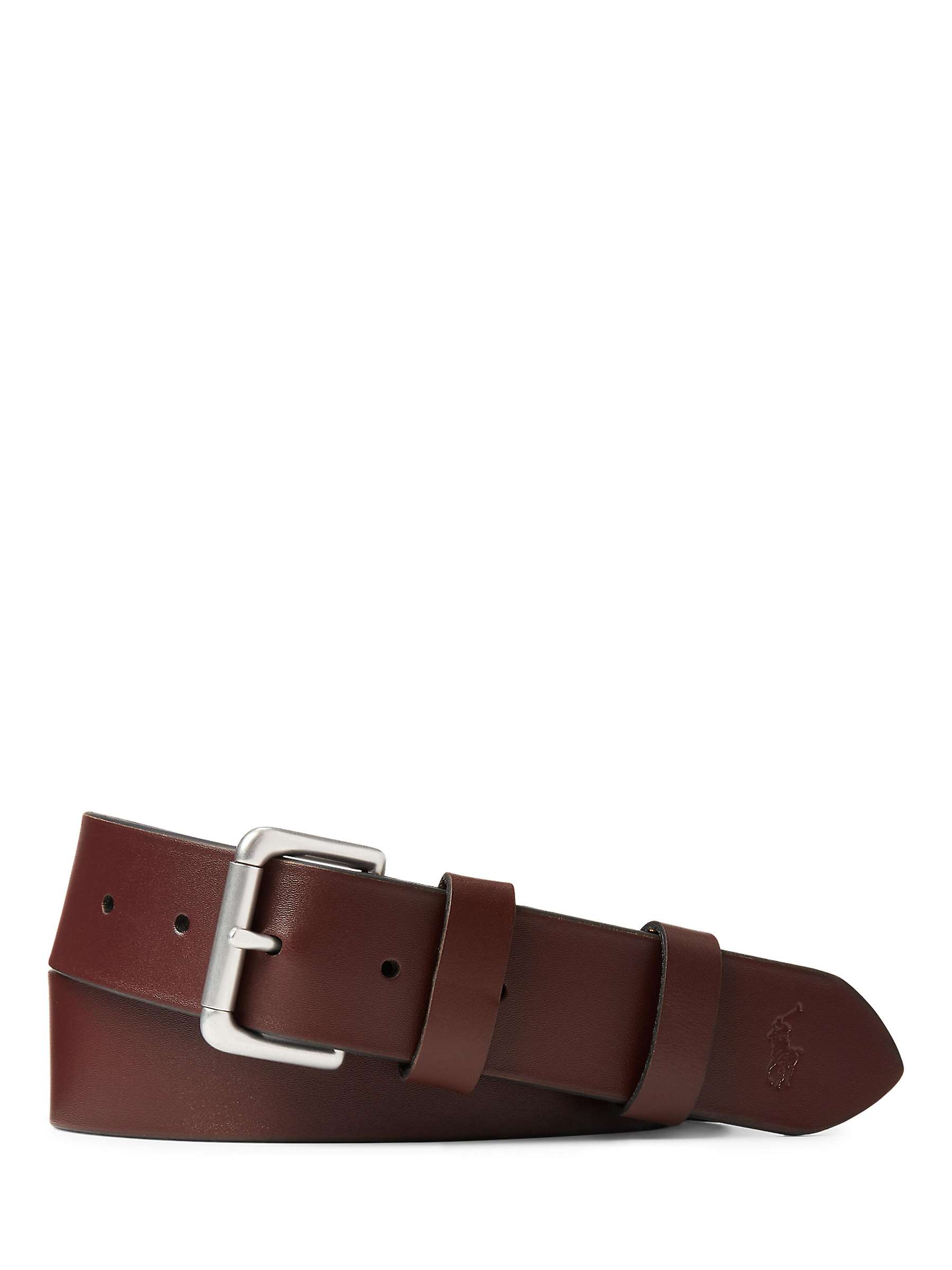 Buy Polo Ralph Lauren Timeless Polished Leather Belt, Brown Online at johnlewis.com