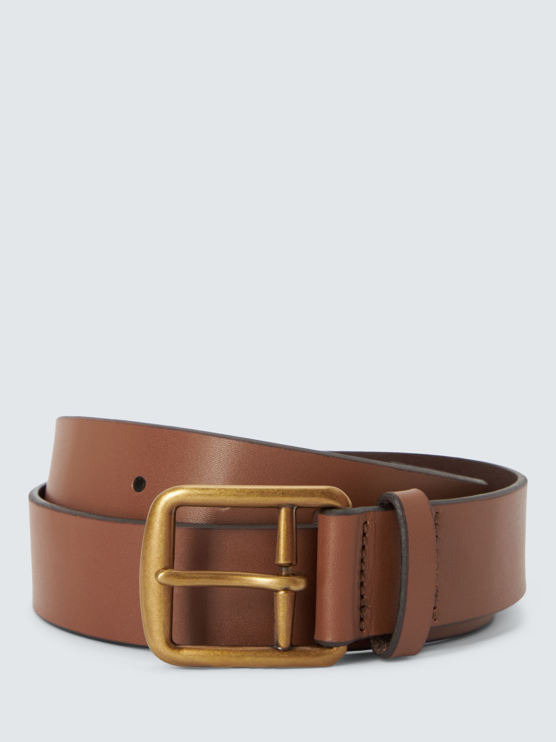 Polo Ralph Lauren Leather Belt, Saddle at John Lewis & Partners