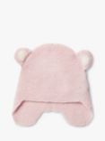 Trotters Newborn Wool and Cashmere Blend Teddy Hat, Pale Pink