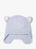 Trotters Newborn Wool and Cashmere Blend Teddy Hat, Pale Blue