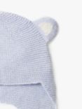 Trotters Newborn Wool and Cashmere Blend Teddy Hat, Pale Blue