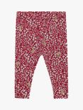 Trotters Baby Woodland Bunny Cotton Blend Leggings, Berry