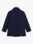 Trotters Kids' Double Breasted Wool Coat, Navy