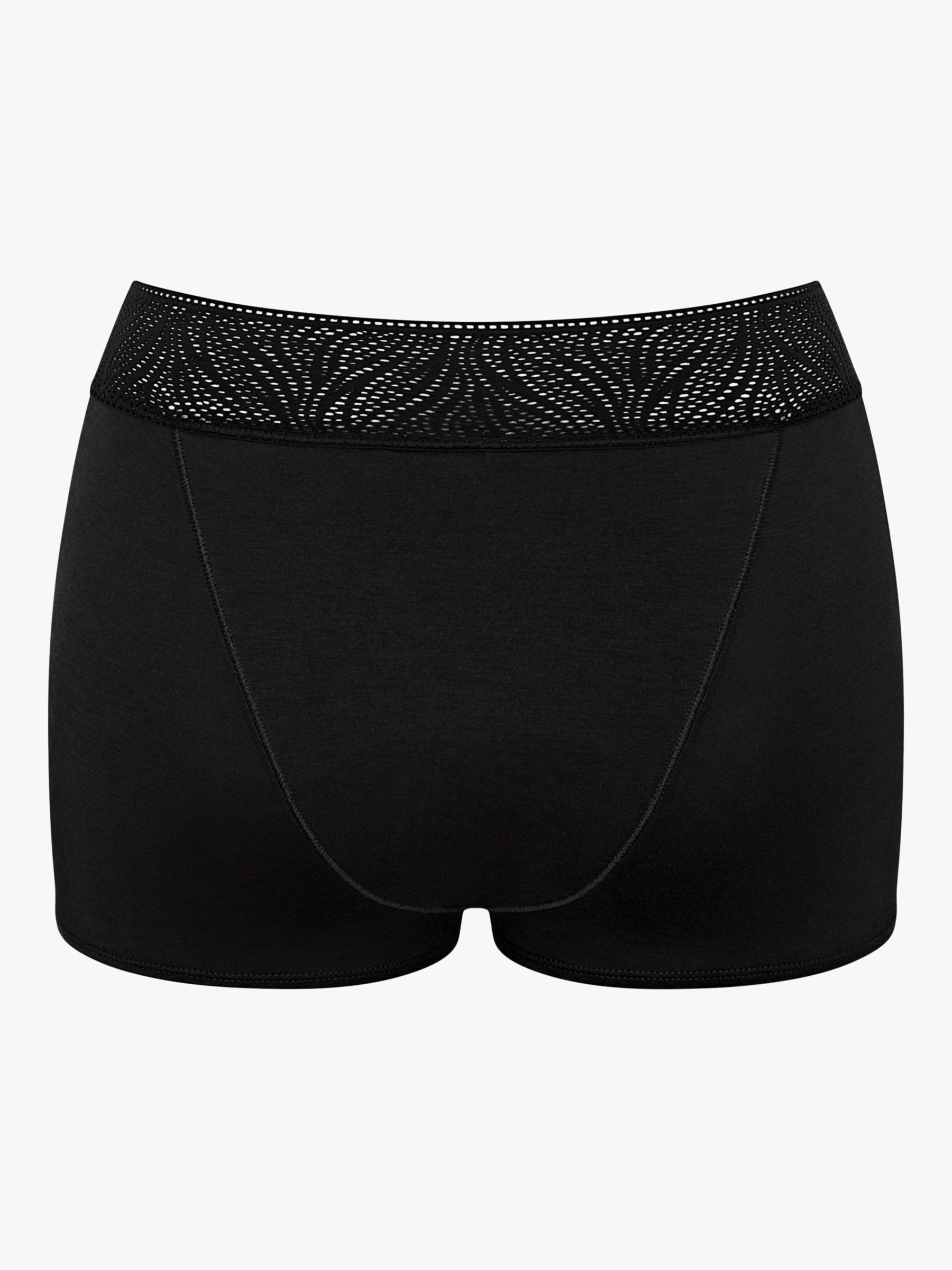 sloggi Medium Absorbency Shorts Period Knickers, Pack of 2, Black, L