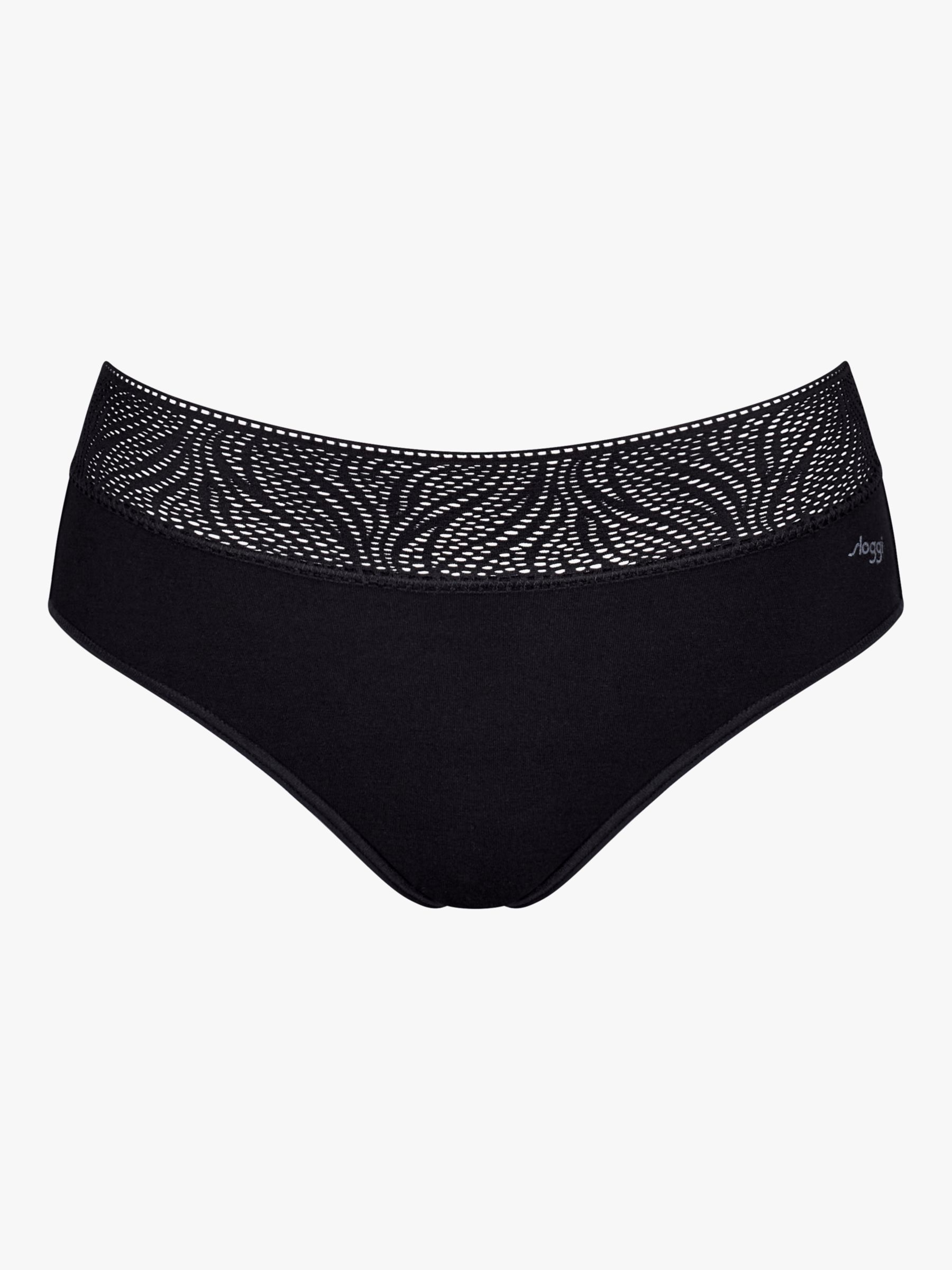 sloggi High Absorbency Hipster Period Knickers, Pack of 2, Black