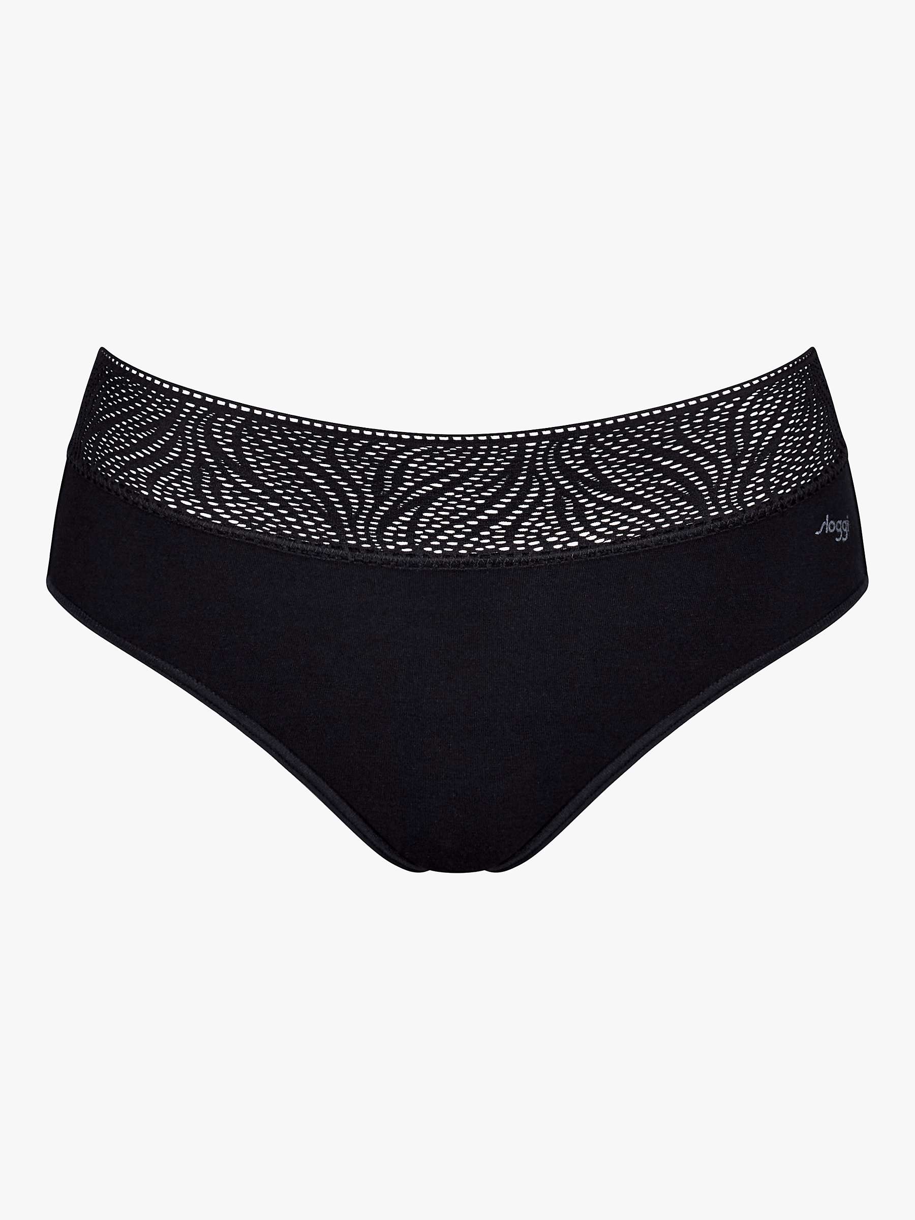 Buy sloggi High Absorbency Hipster Period Knickers, Pack of 2, Black Online at johnlewis.com