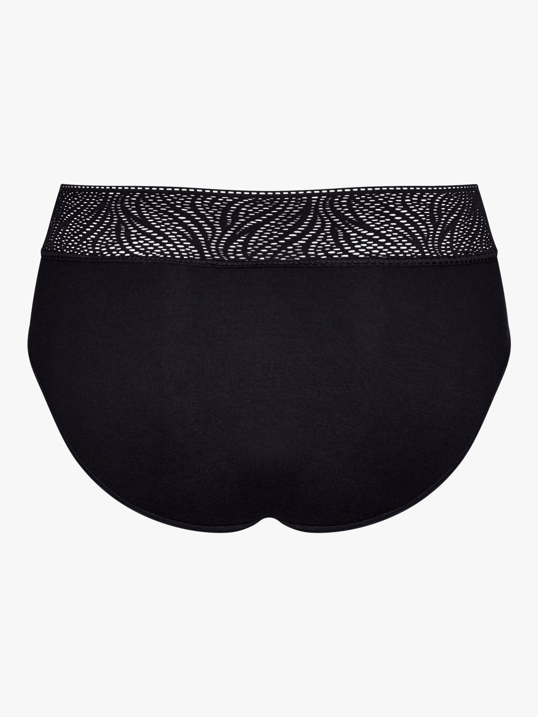 sloggi High Absorbency Hipster Period Knickers, Pack of 2, Black, L
