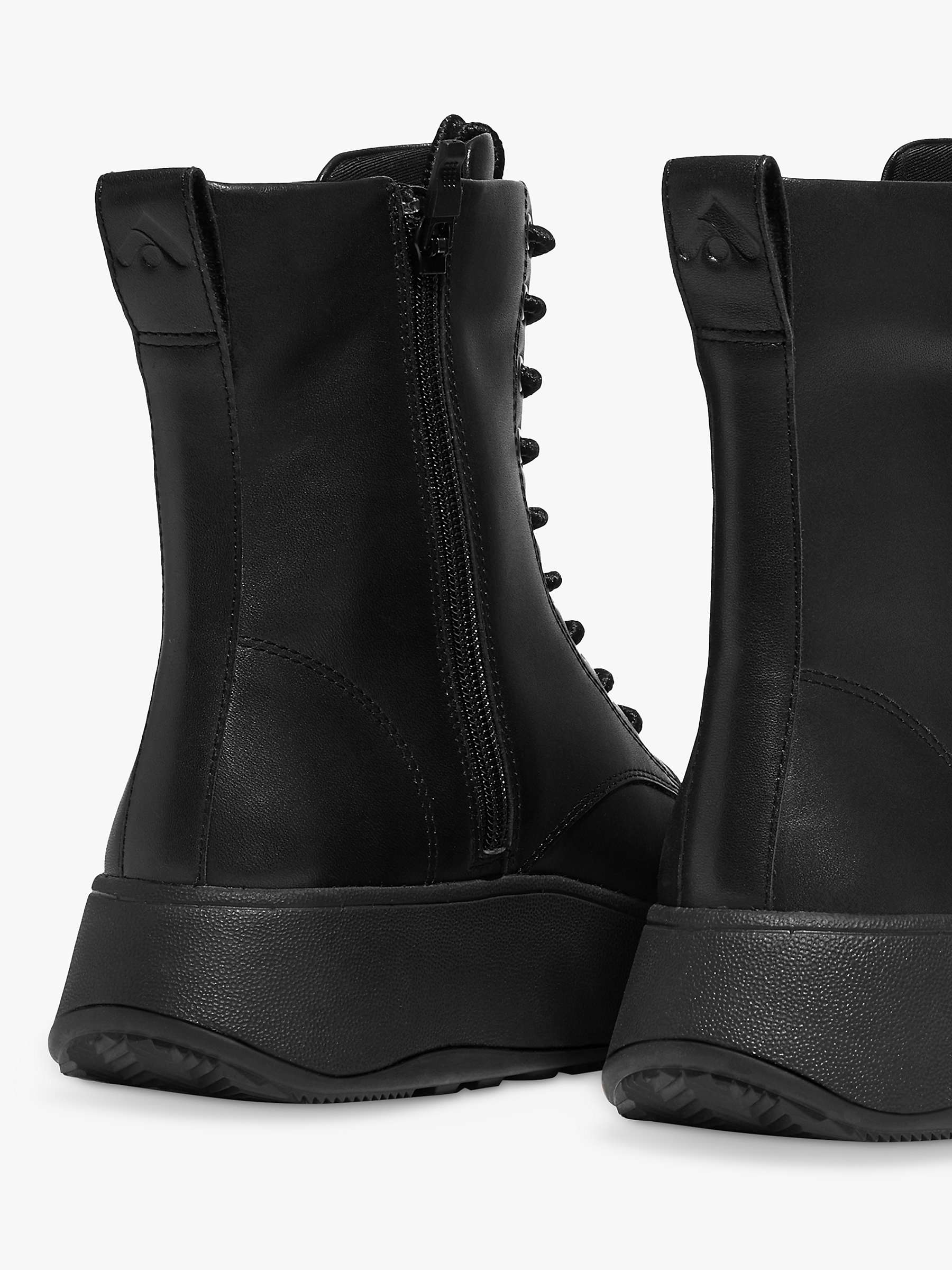 Buy FitFlop F-Mode Lace Up Lightweight Flatform Ankle Boots, Black Online at johnlewis.com