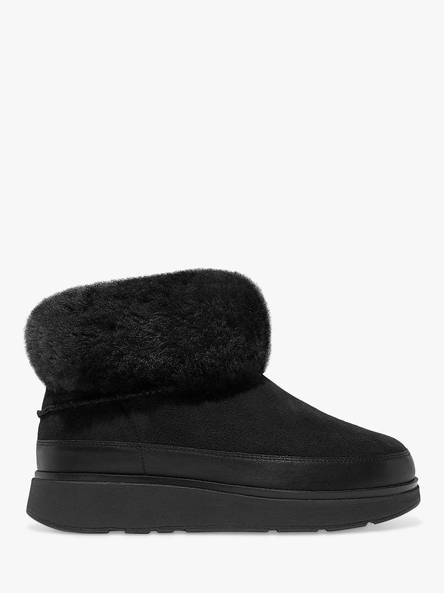 FitFlop Sheepskin Ankle Boots, All Black